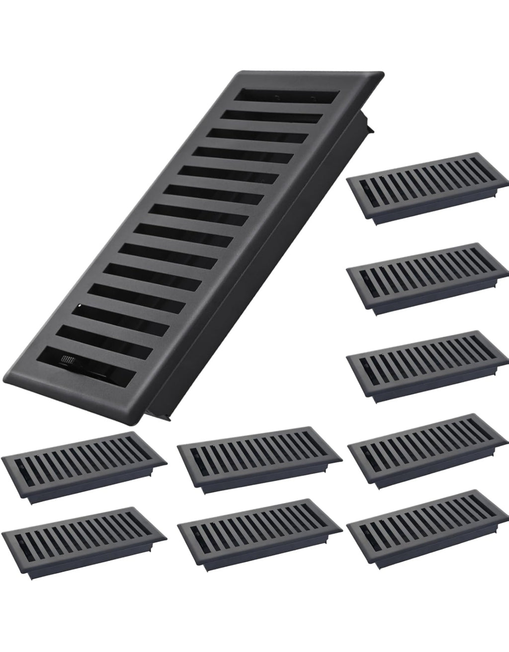 10 Pack Floor Register 4X10 Inches, Heavy Duty Walkable Floor Vent.