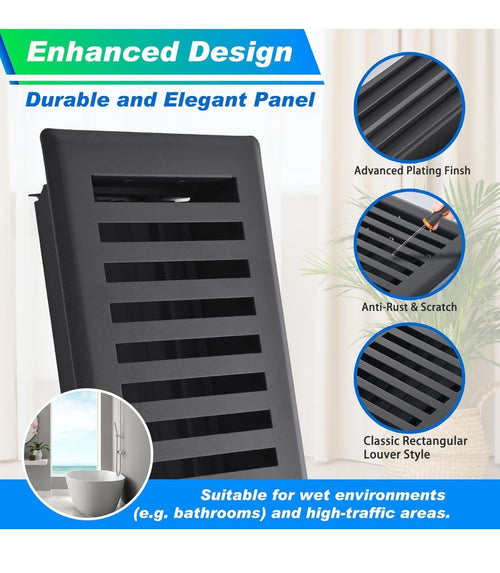 10 Pack Floor Register 4X10 Inches, Heavy Duty Walkable Floor Vent.