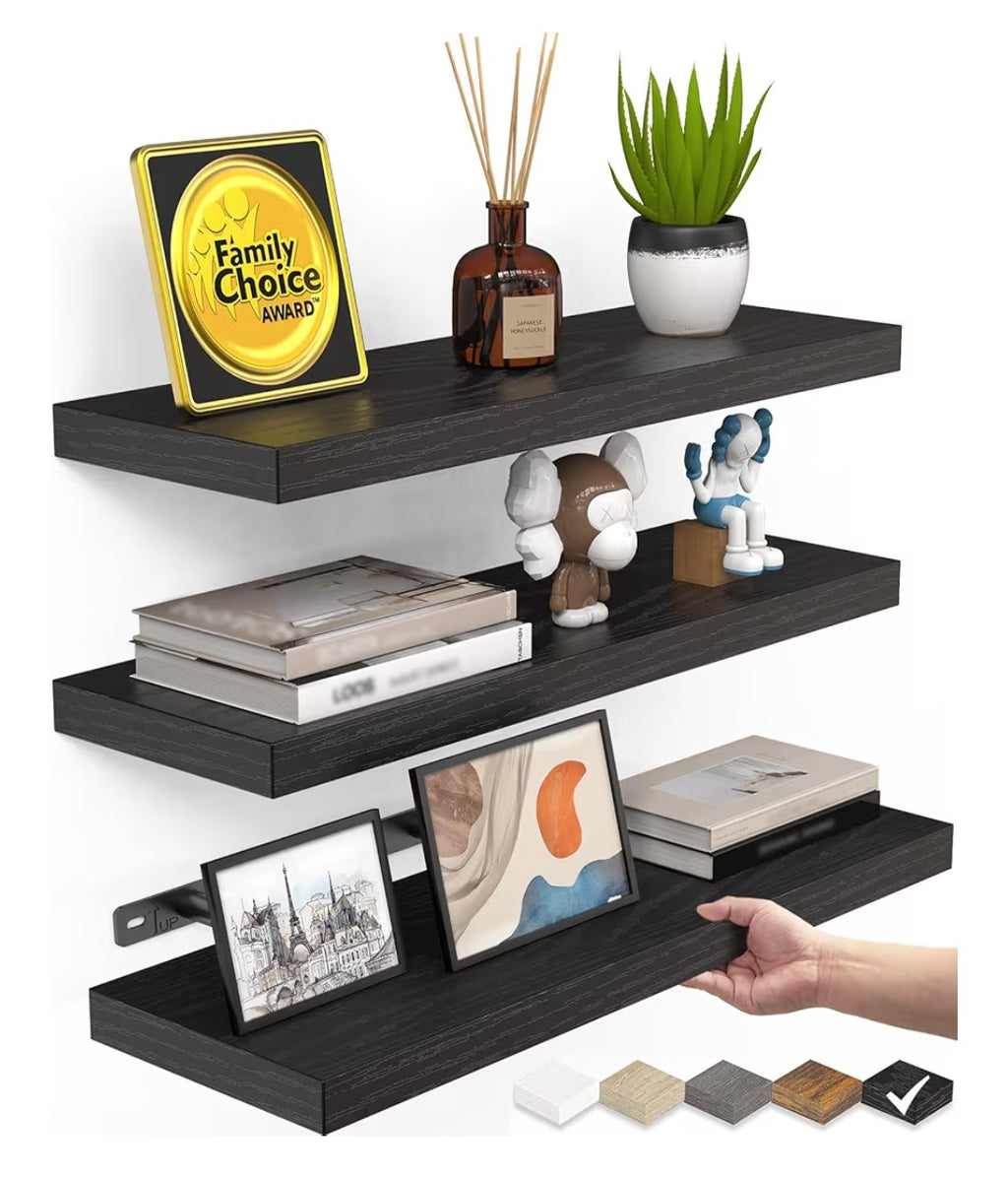 Floating Shelves 3 pack (Black)
