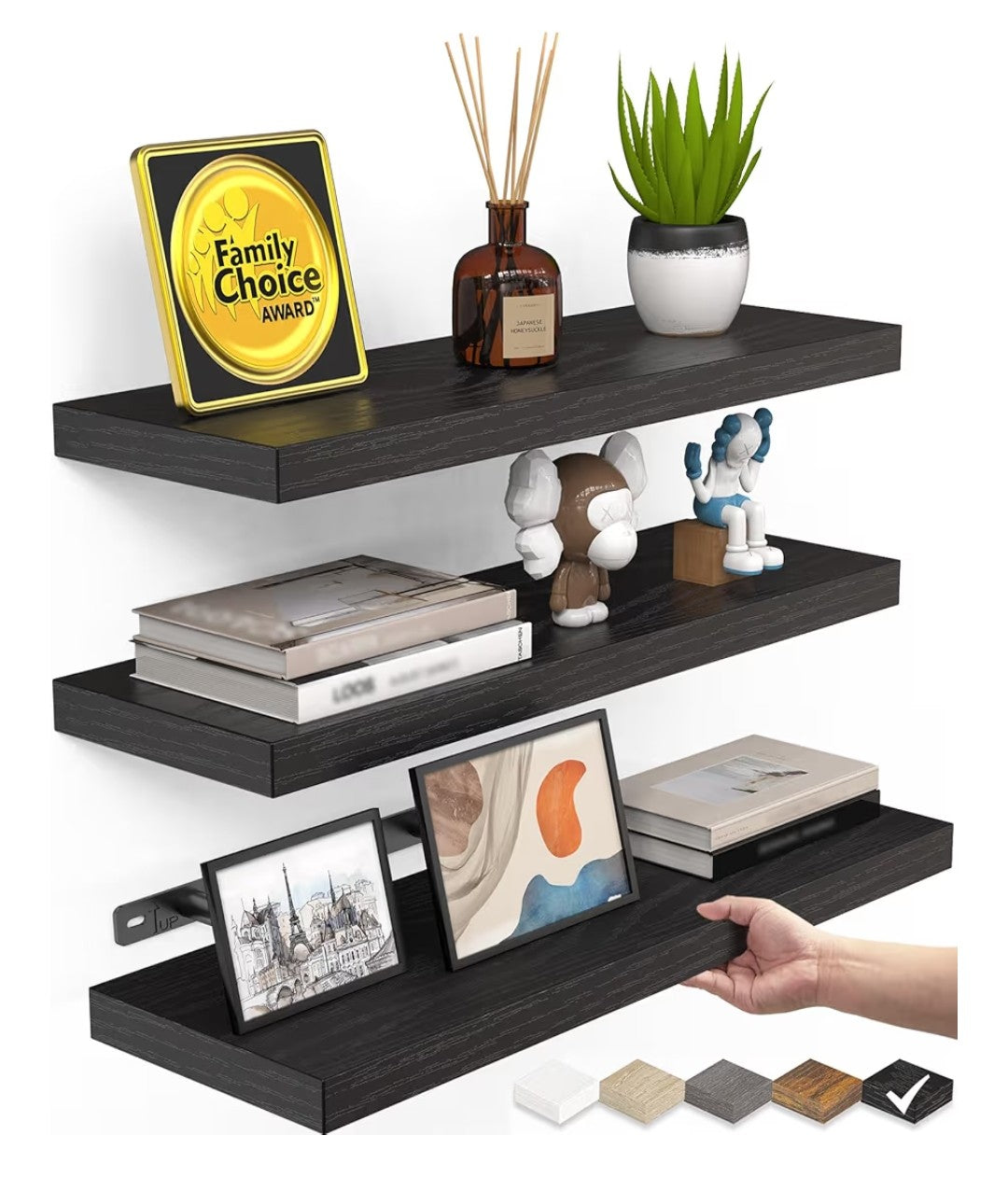 Floating Shelves 3 pack (Black)