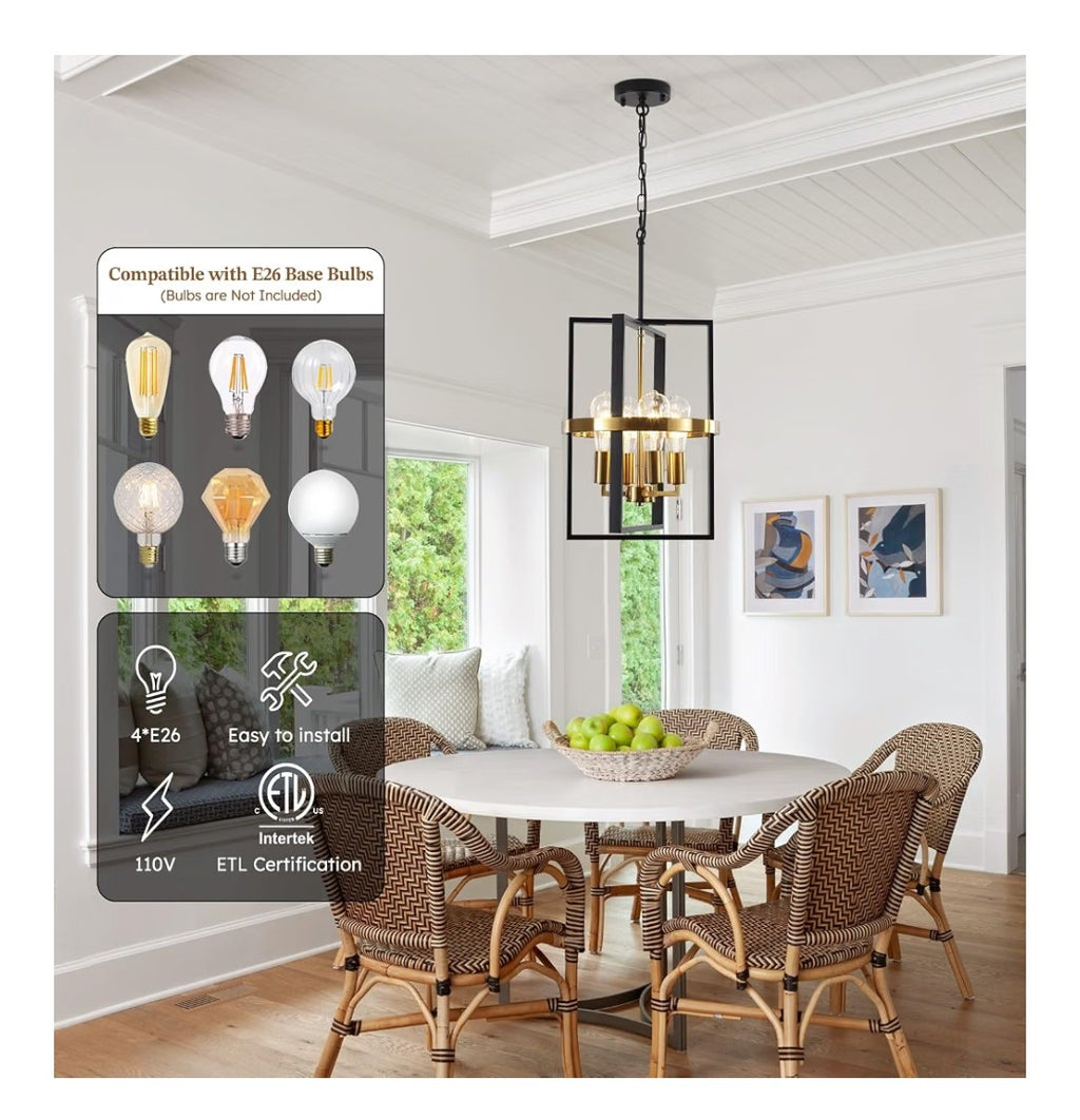 Koofreddo 4-Lightt Modern Pendant Light Chandelier