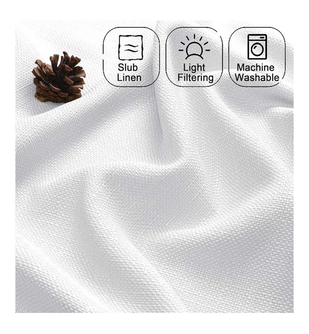 Chyhomenyc White Curtains 50x108in 2 pannels