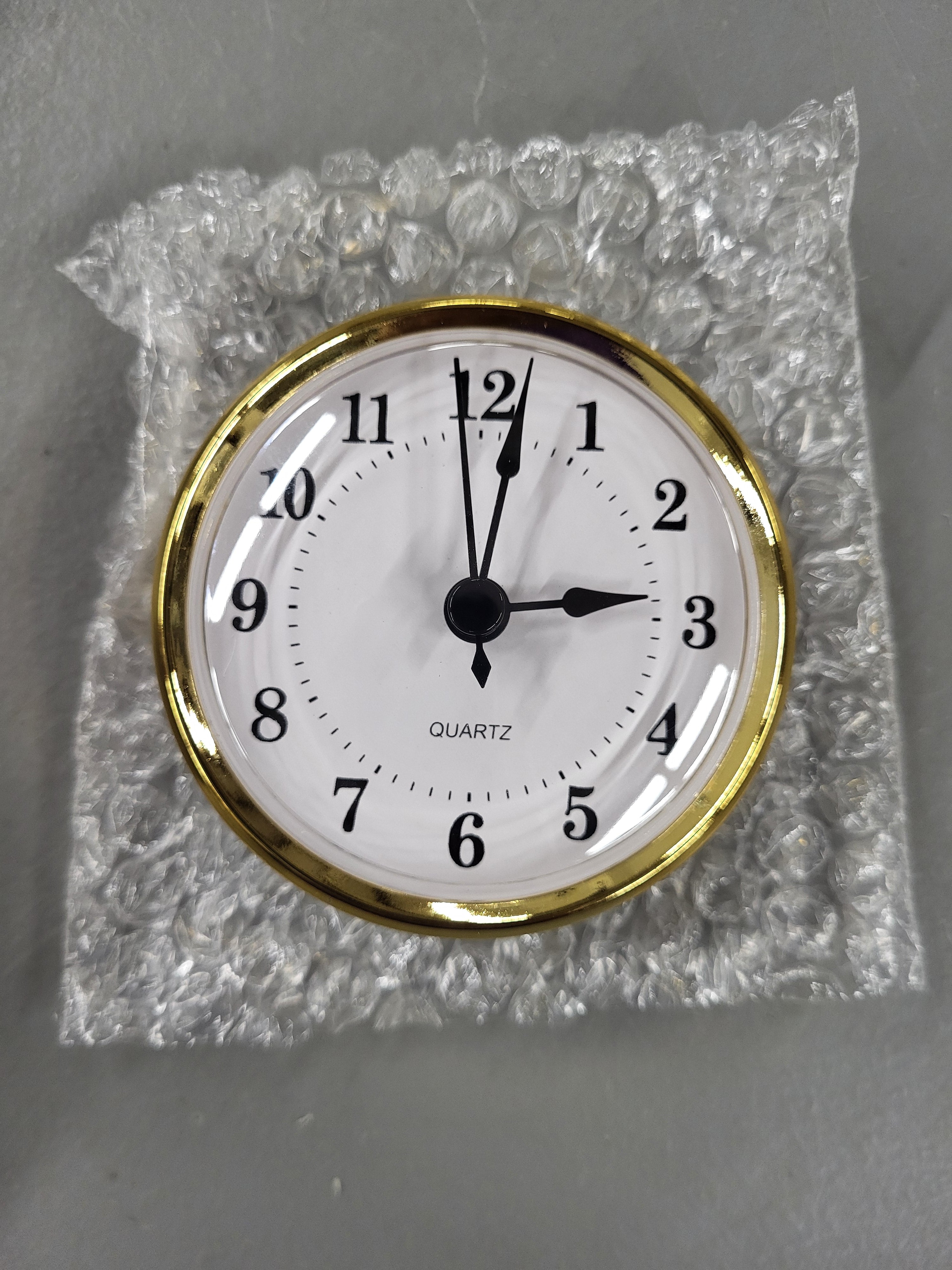 Hicarer 3-1/8 Inch (80 mm) Clock Insert Fit Diameter 3.0 inch (76 mm) Hole (Gold)
