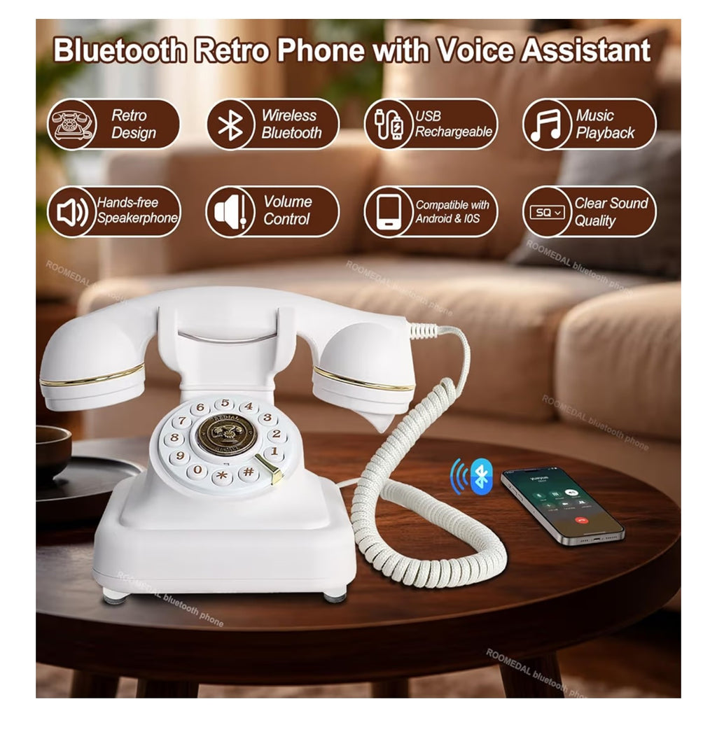 Bluetooth Retro Phone Landline Telephone,Bluetooth Home.