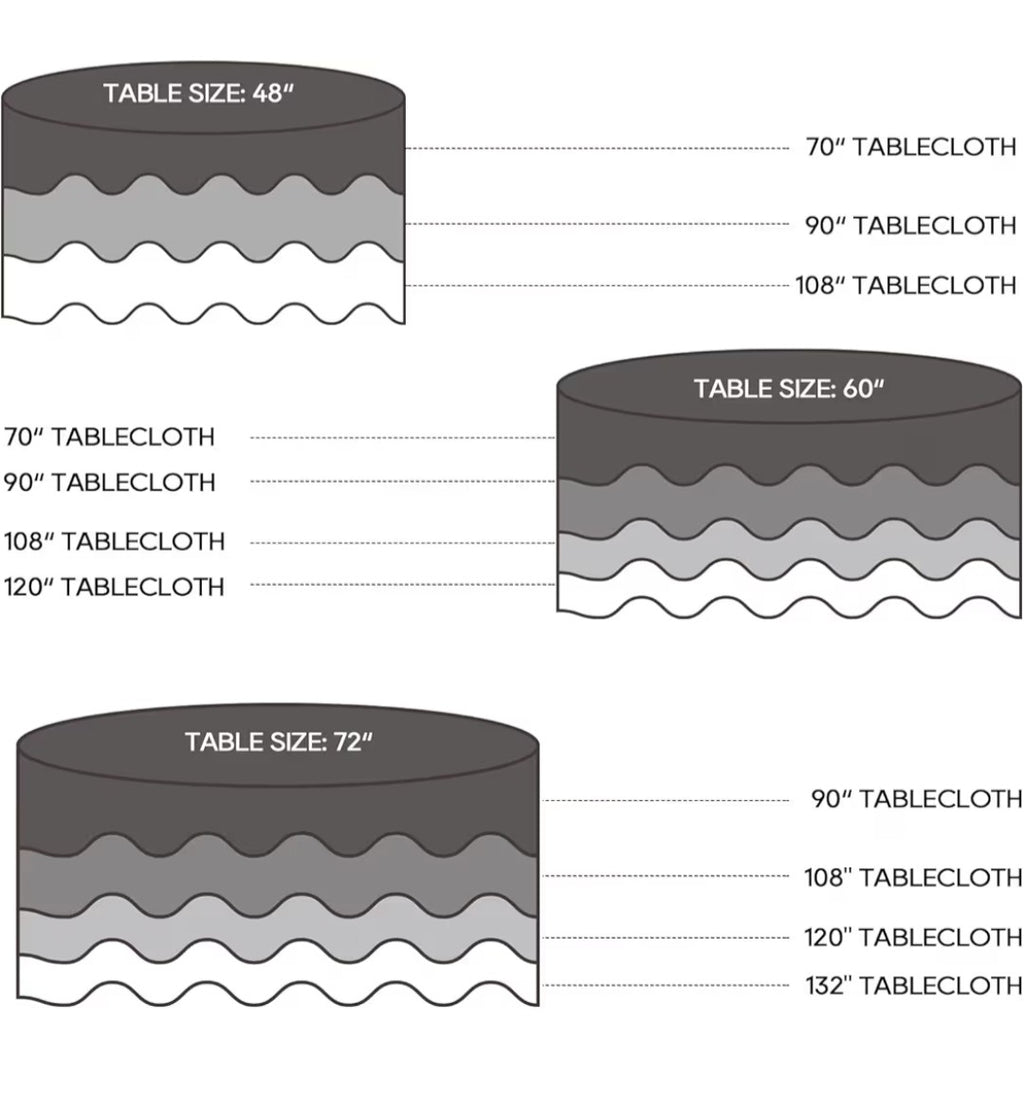 Surmente Round Tablecloth 10 Pack (132in)