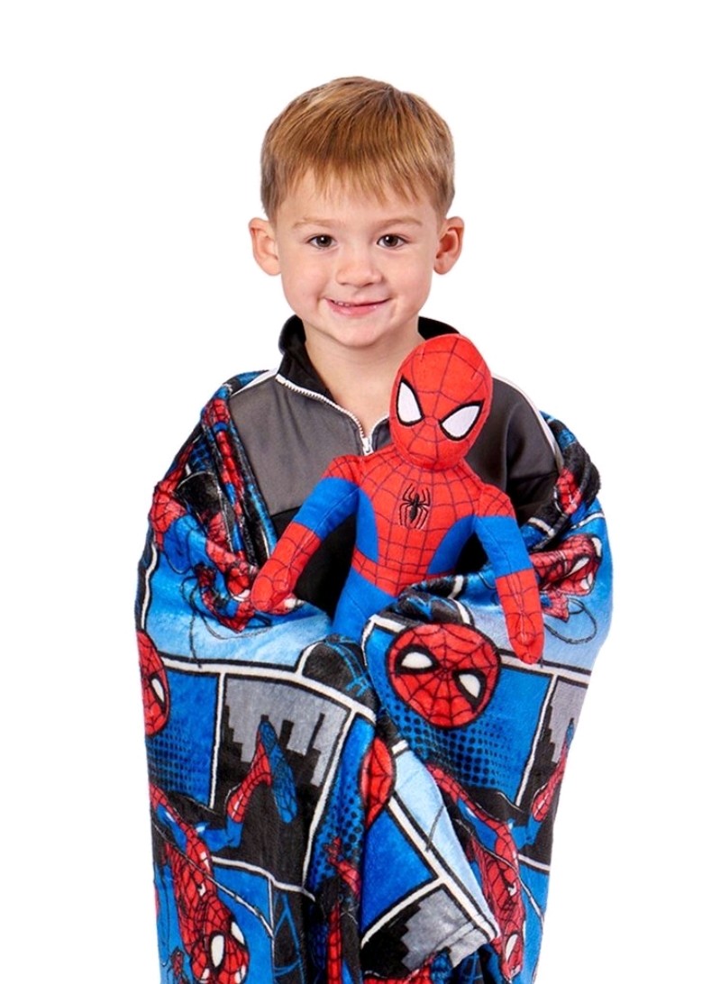 Spider-Man Plush Hugger and Throw Blanket Set