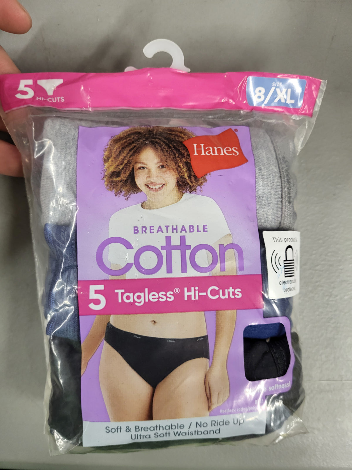 Hanes Tagless Hi-Cuts, 5 pack (8/XL)