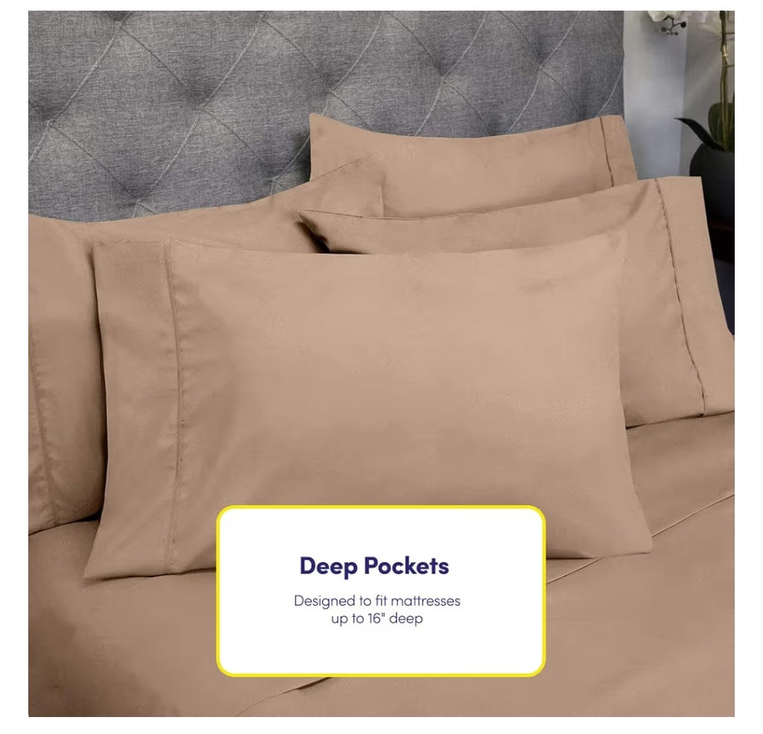 Sweet Home Queen Size Sheet Set (6 Pieces)