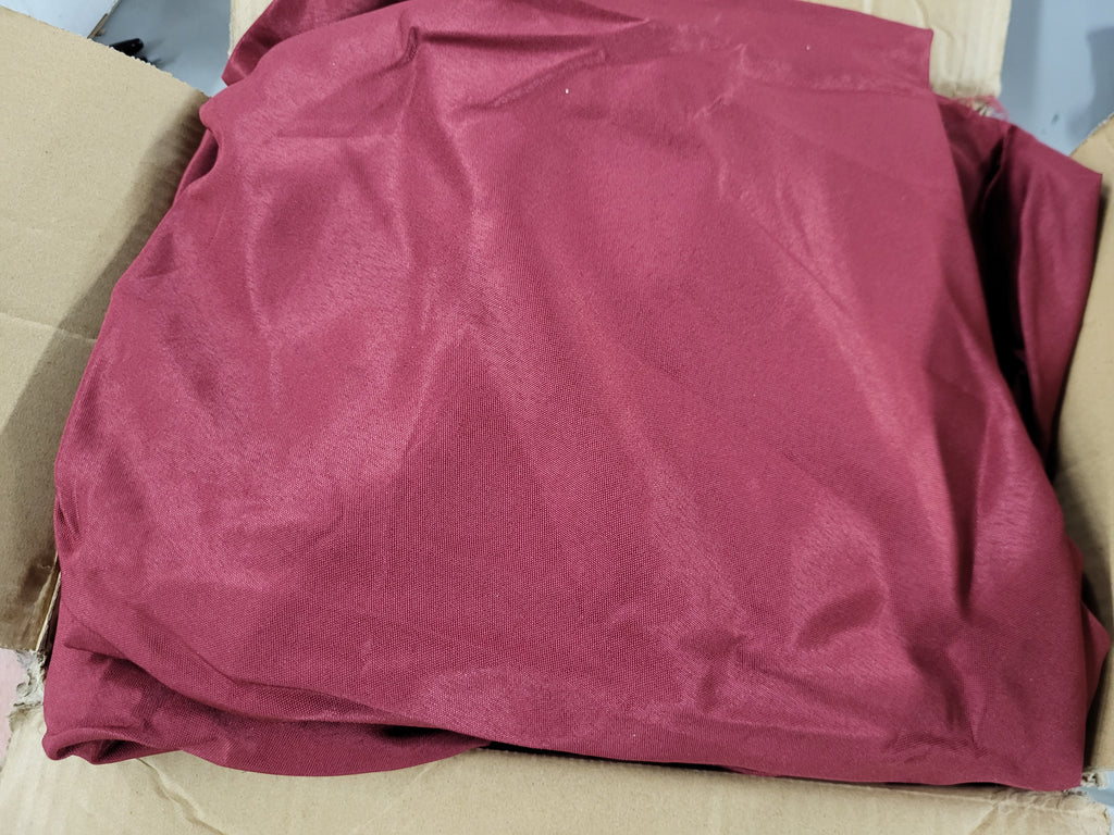 Jieqier 4 Pack 6FT Rectangular Table Cloth - Water Resistant Washable Burgundy Polyester Table Covers for Wedding, Banquet and Trade Shows, 72L x 30W Inches
