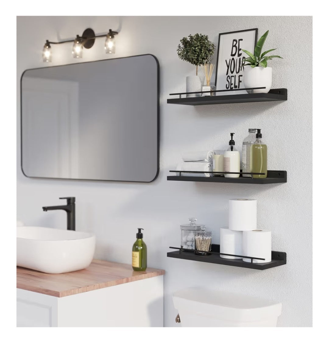 Floating Shelves set of 3 (Black)