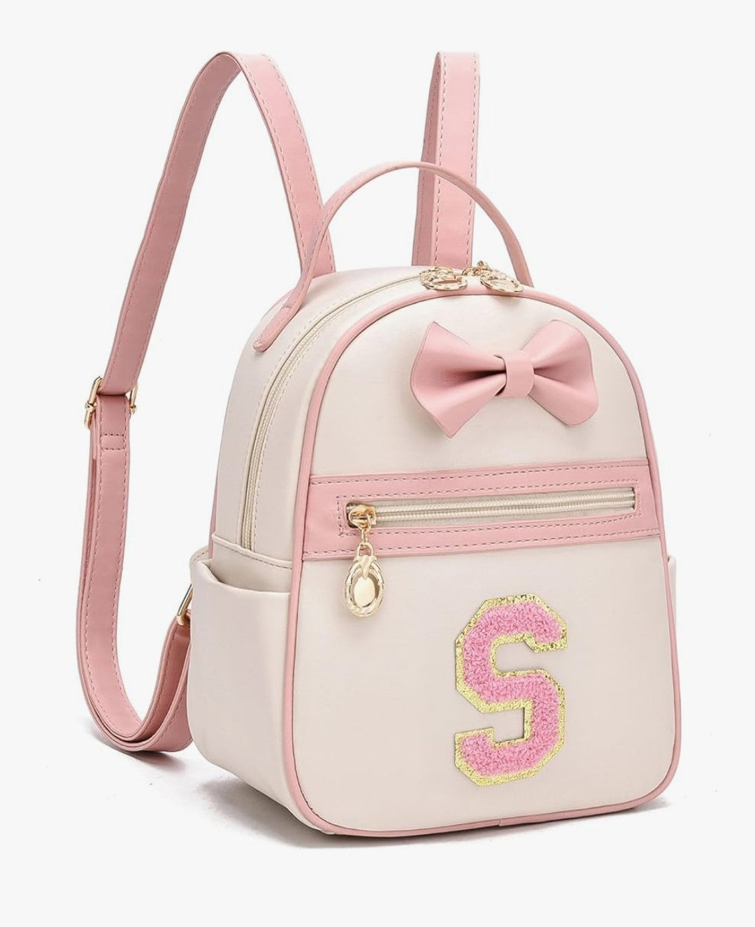Initial Bowknot Backpack (Letter S)