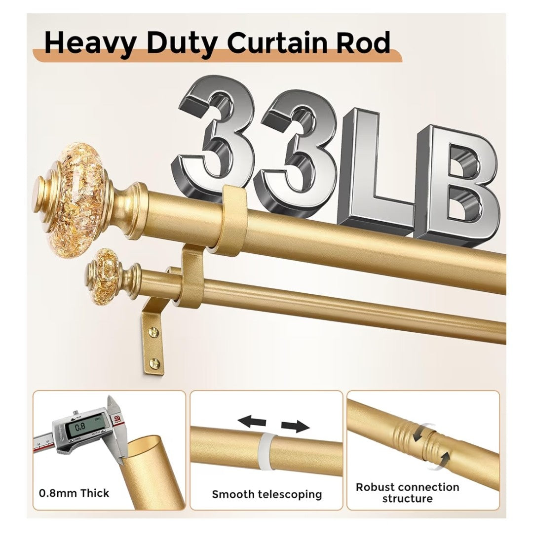 Wolistsa Gold Curtain Rods