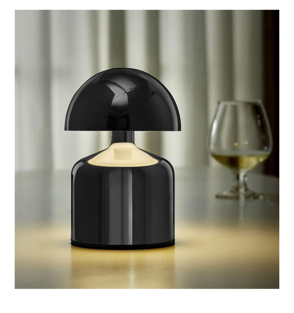 Modern Cordless Mushroom Small Table Lamp Touch LED Lamps, 3-Way Dimmable .