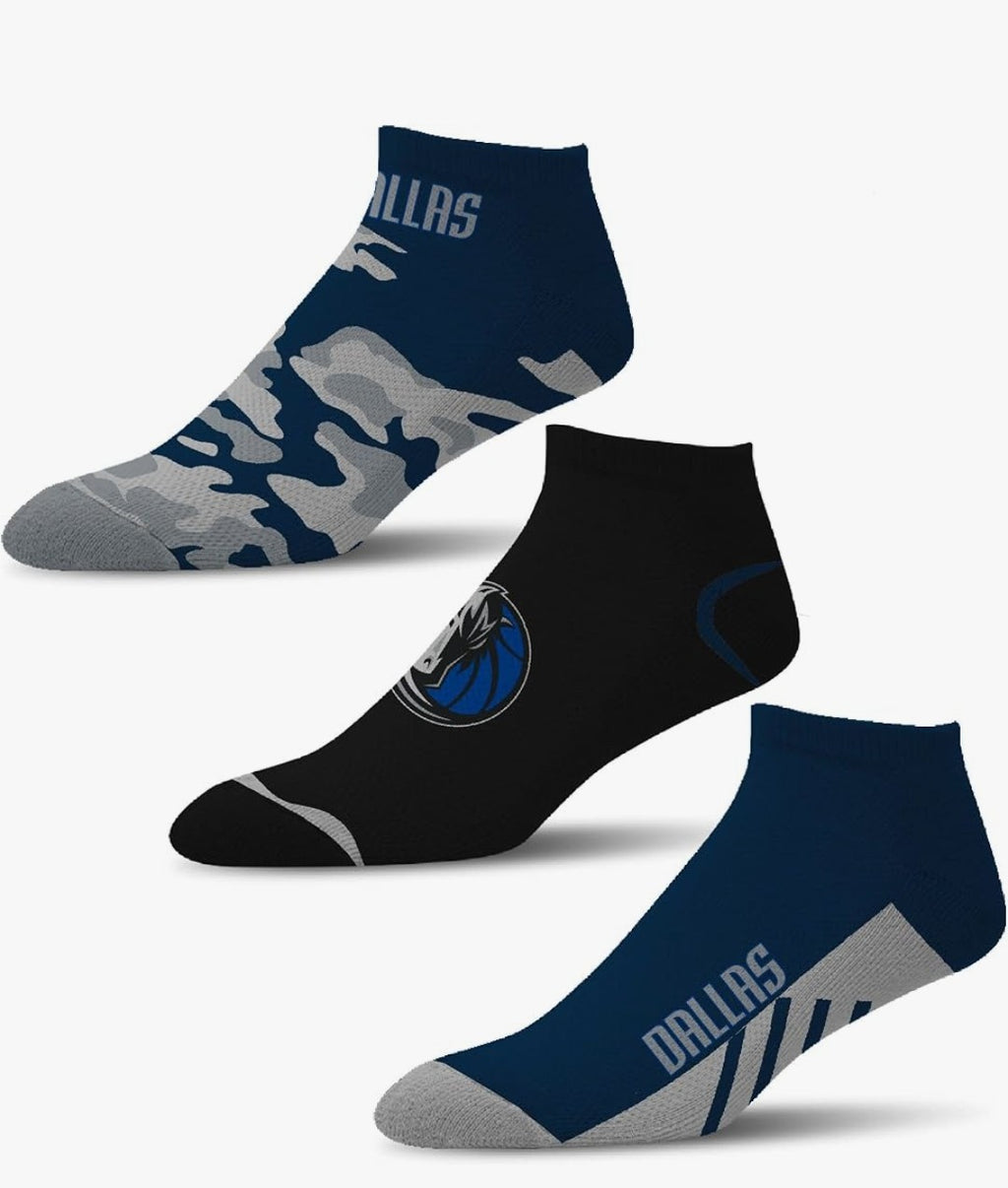 Dallas Mavericks NBA Socks, 3 Pack (Large)