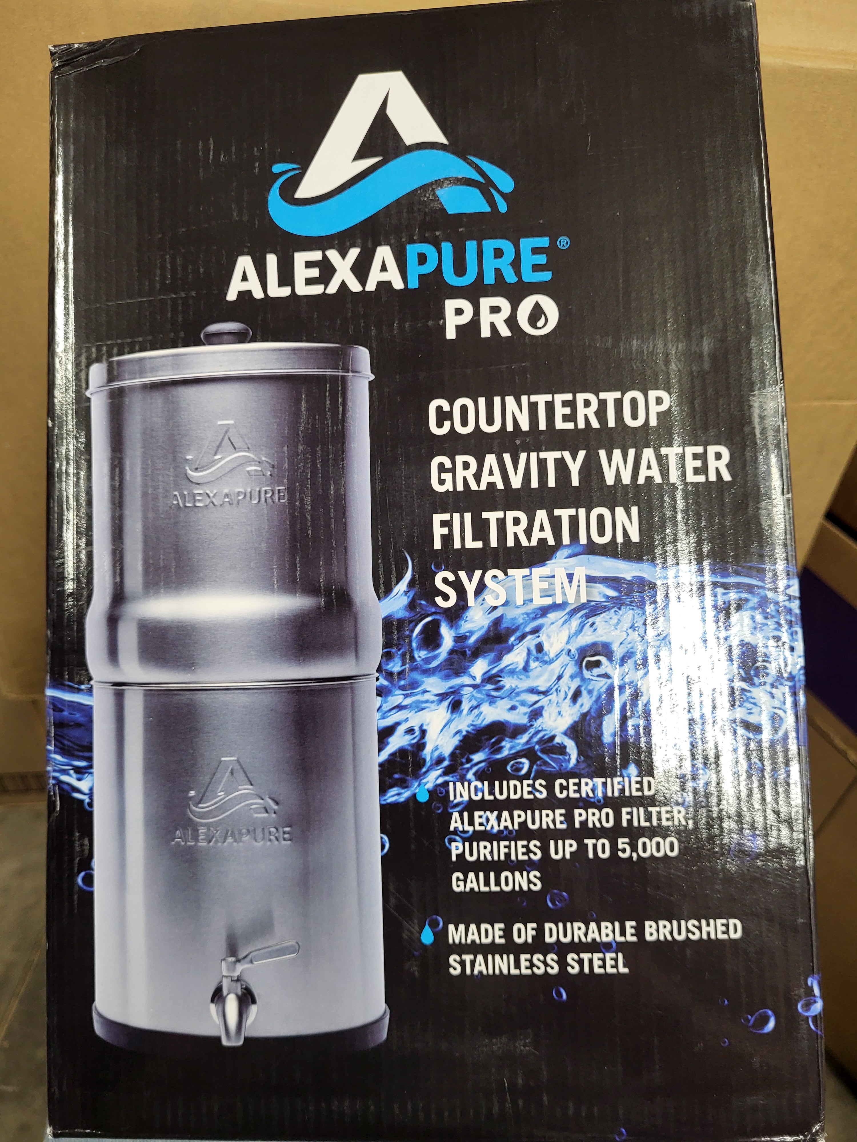 Alexapure Pro Countertop Gravity Water Filtration System