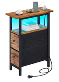 Trifeble End Table with Charging Station