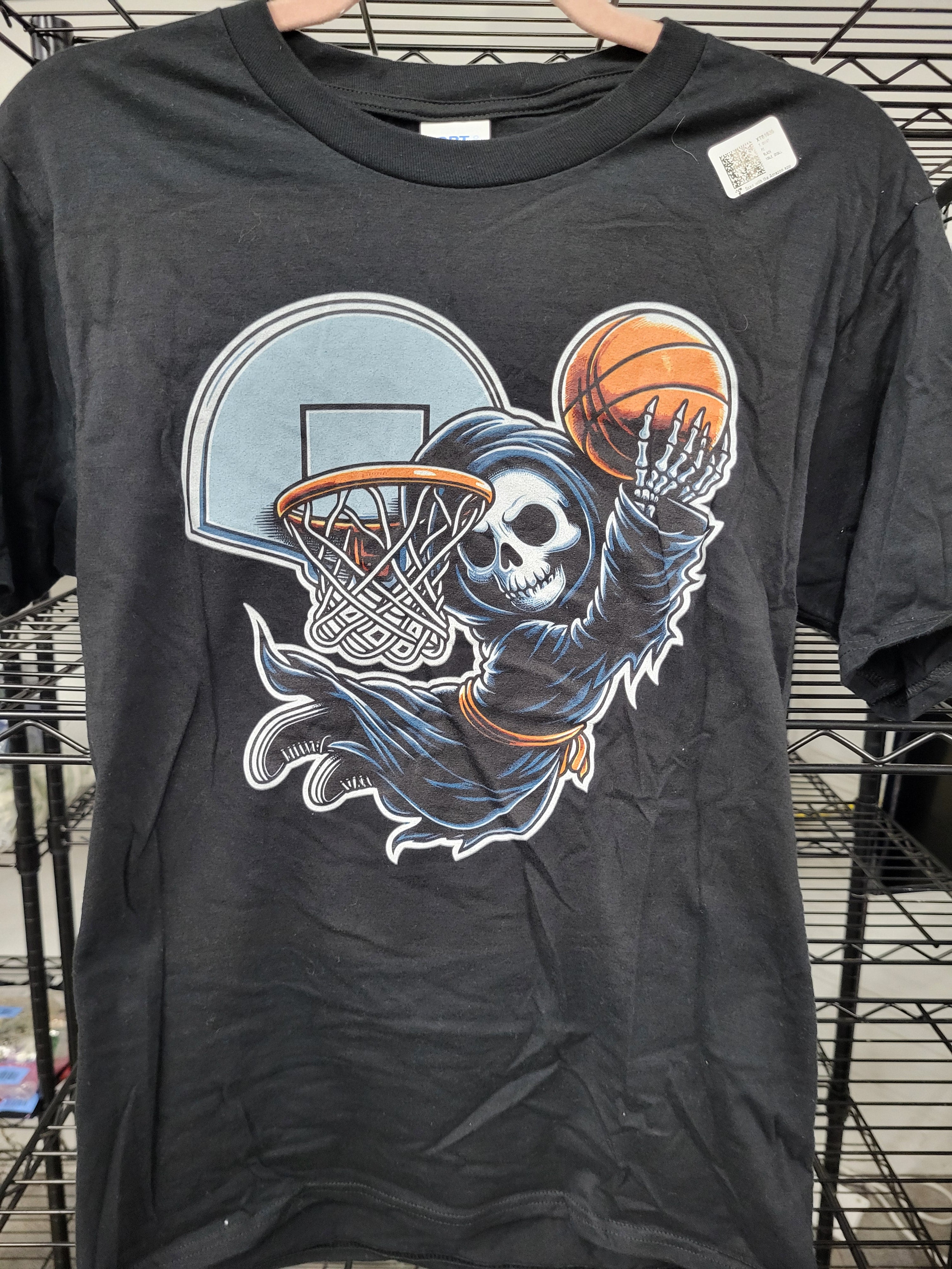 Grim Reaper Basketball T-Shirt (Small)