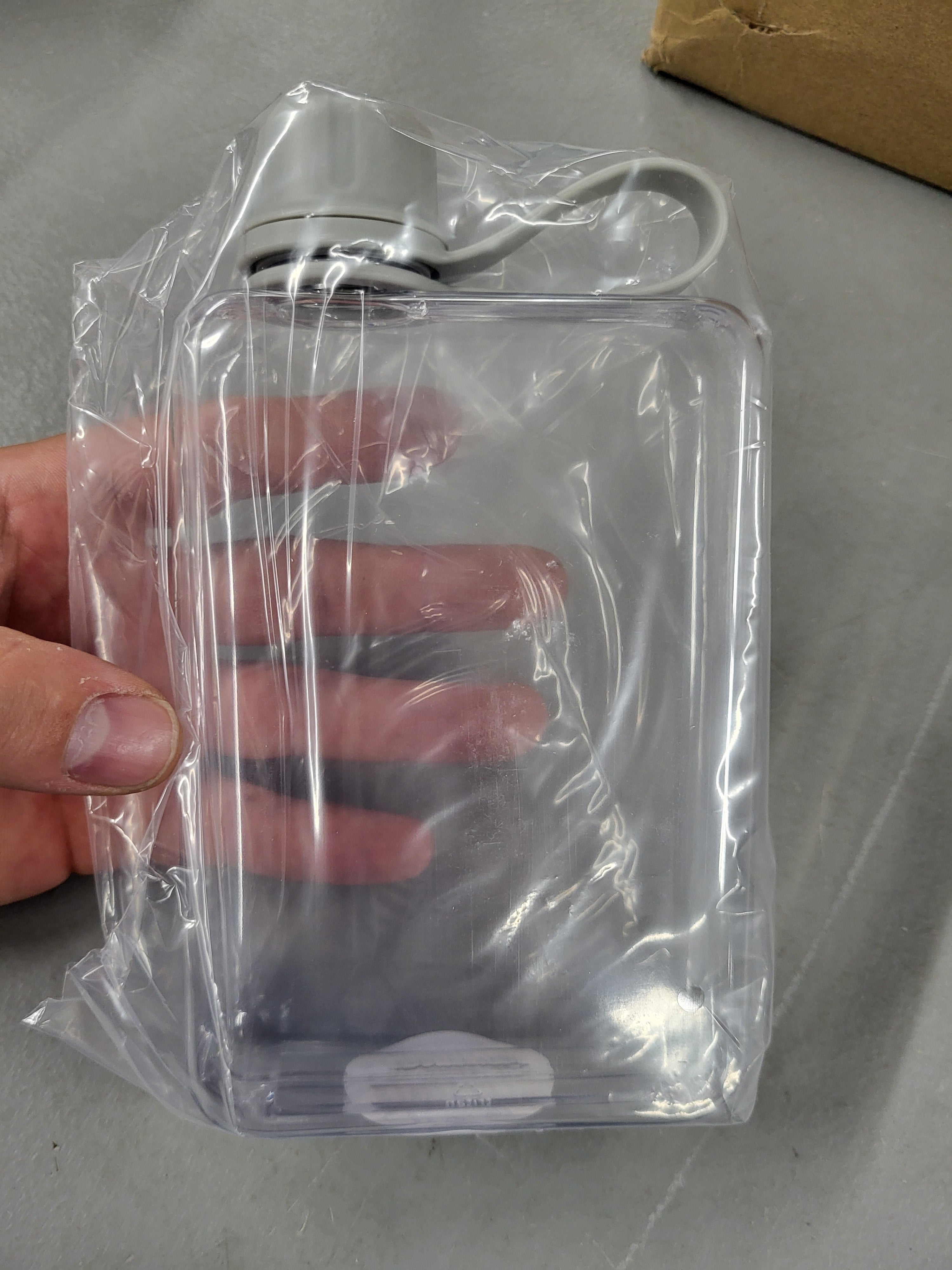 Transparent Square Water Bottle (500mL)