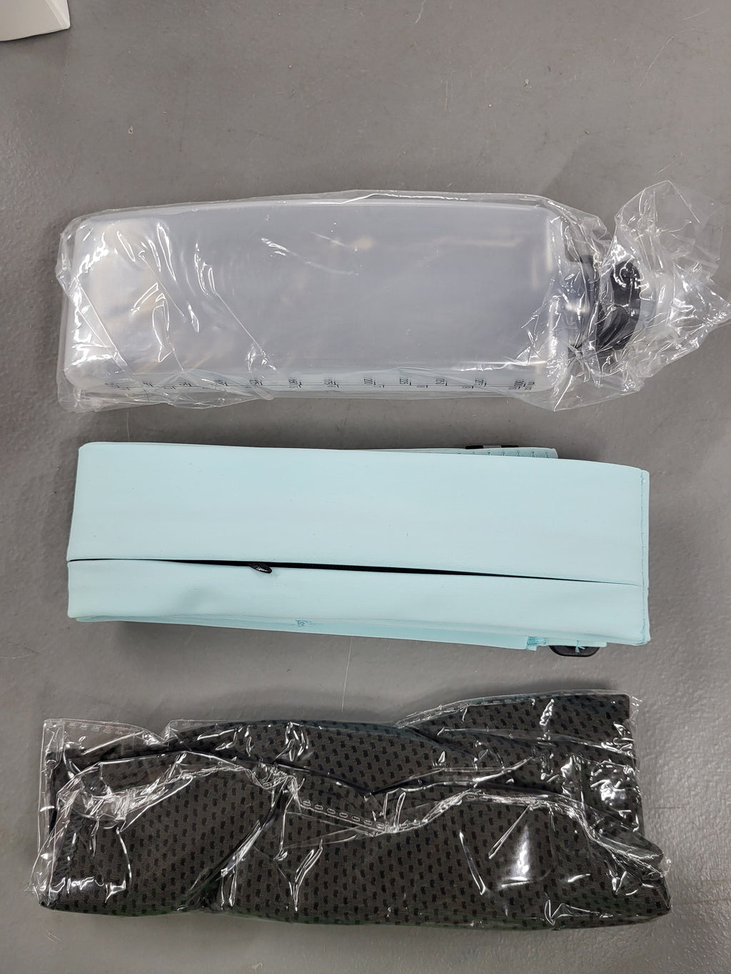 Running Belt with Water Bottle and cooling Towel, Light Blue NOT Black