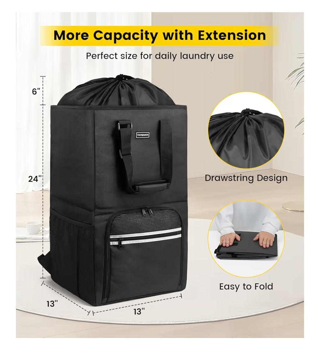 Vorspack Laundry Bag Backpack 90L (Black)
