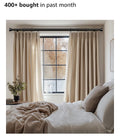 Lootkell 2 Pack Modern Black Curtain Rods Set for Windows 28 to 48 Inches