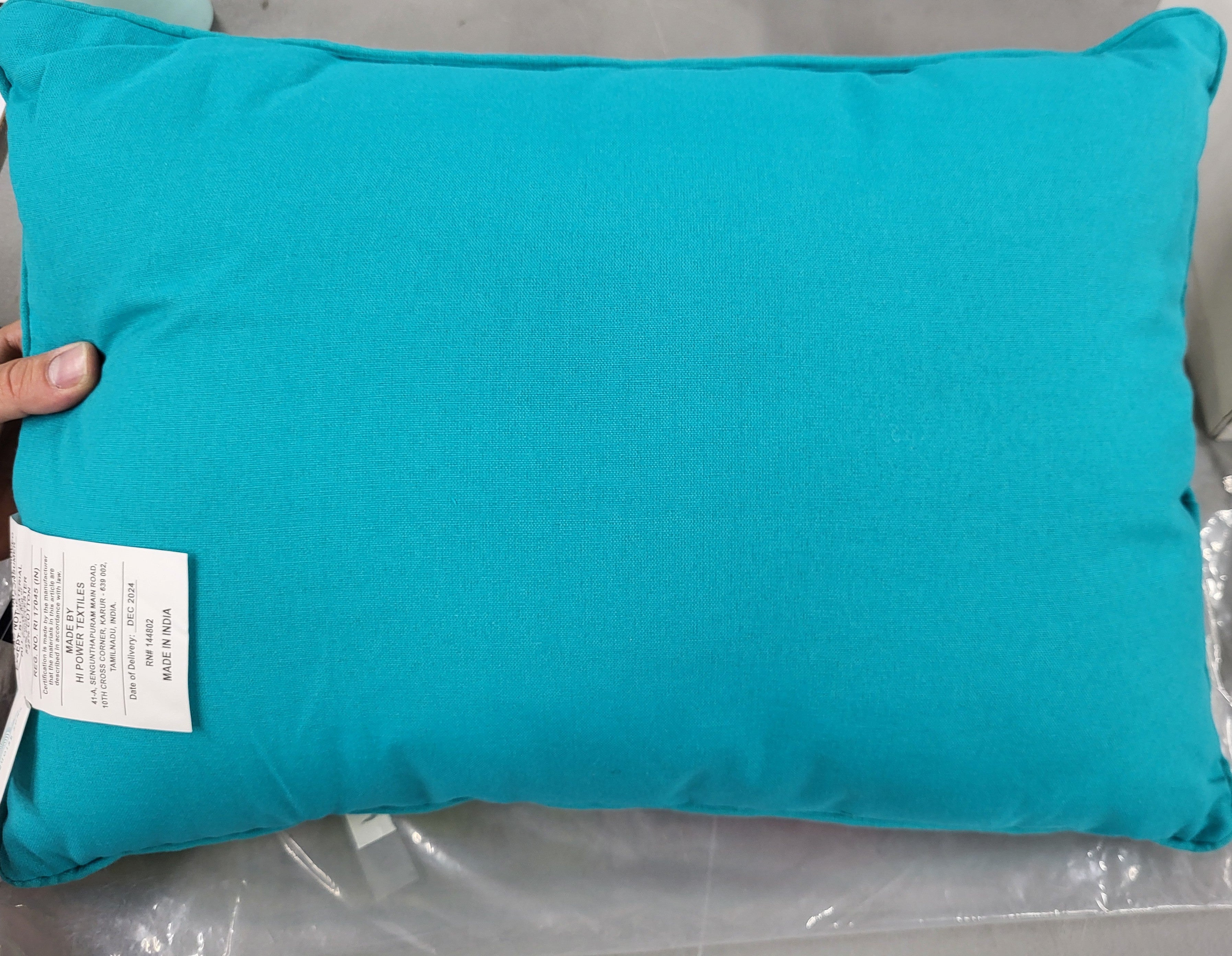 Turquoise Sun Outdoor/Indoor Pillow 14in x 20in