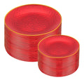 Red Plastic Plates 72pc