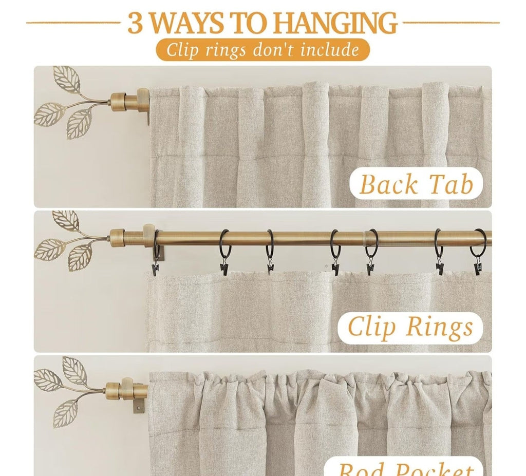 RYB HOME 3-in-1 Soundproof Blackout Energy Saving Room Divider Curtains,