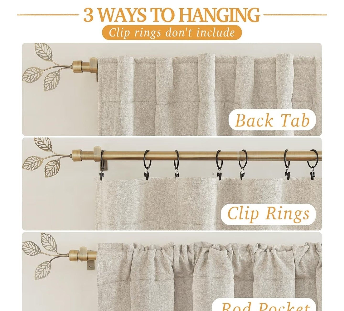 RYB HOME 3-in-1 Soundproof Blackout Energy Saving Room Divider Curtains,