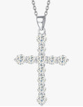 ZhenCai Cross Necklace S925 and Cubic Zirconia