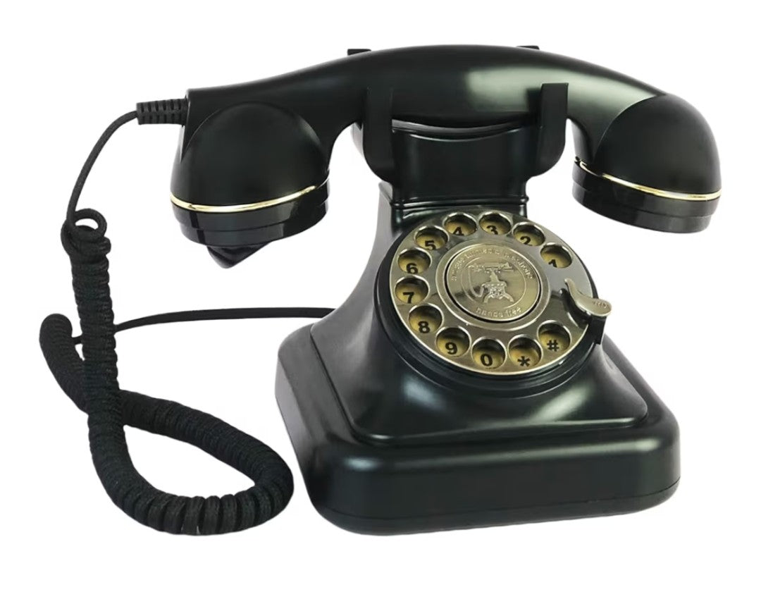 TelPal Corded Rotary Phone (Black)