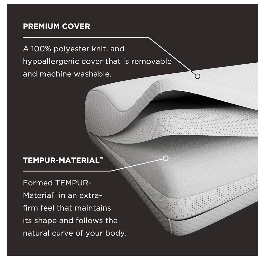 Tempur-Pedic Ergo Neck Pillow Medium Profile (Water Stain)