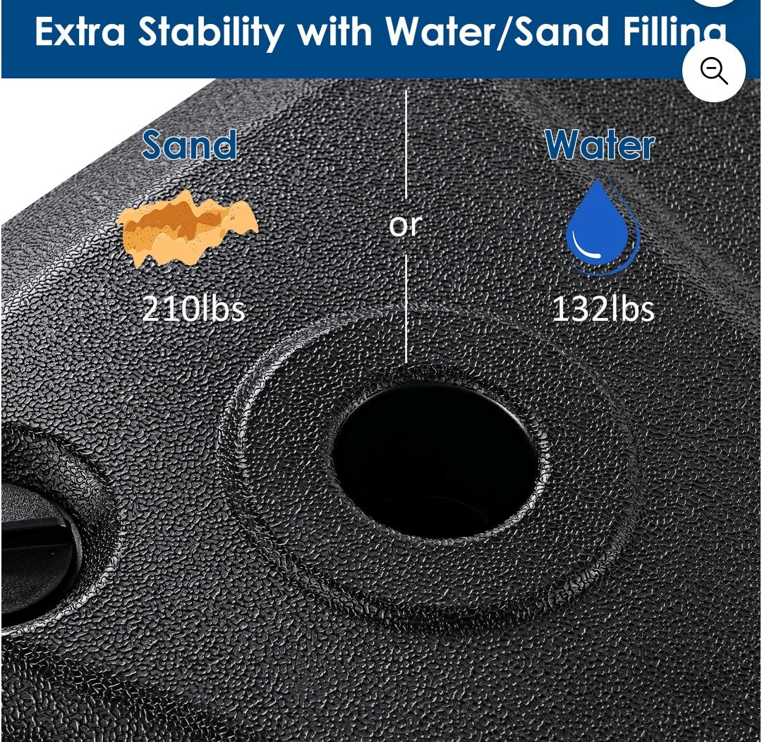 Gymax 60L Patio Offset Umbrella Base