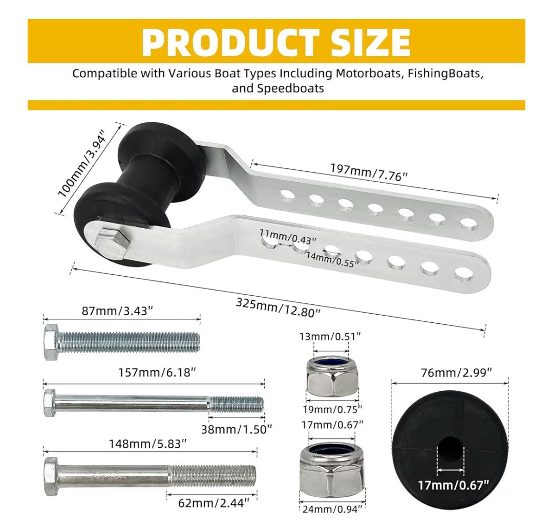 Marine Adjustable Keel Roller Assembly