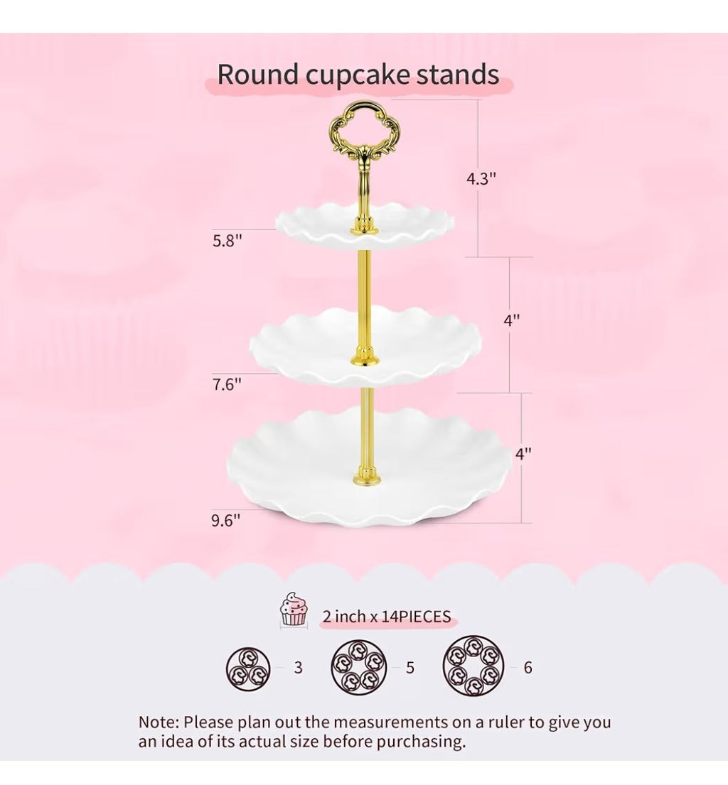 Serving Trays and Cupcake Stand Set