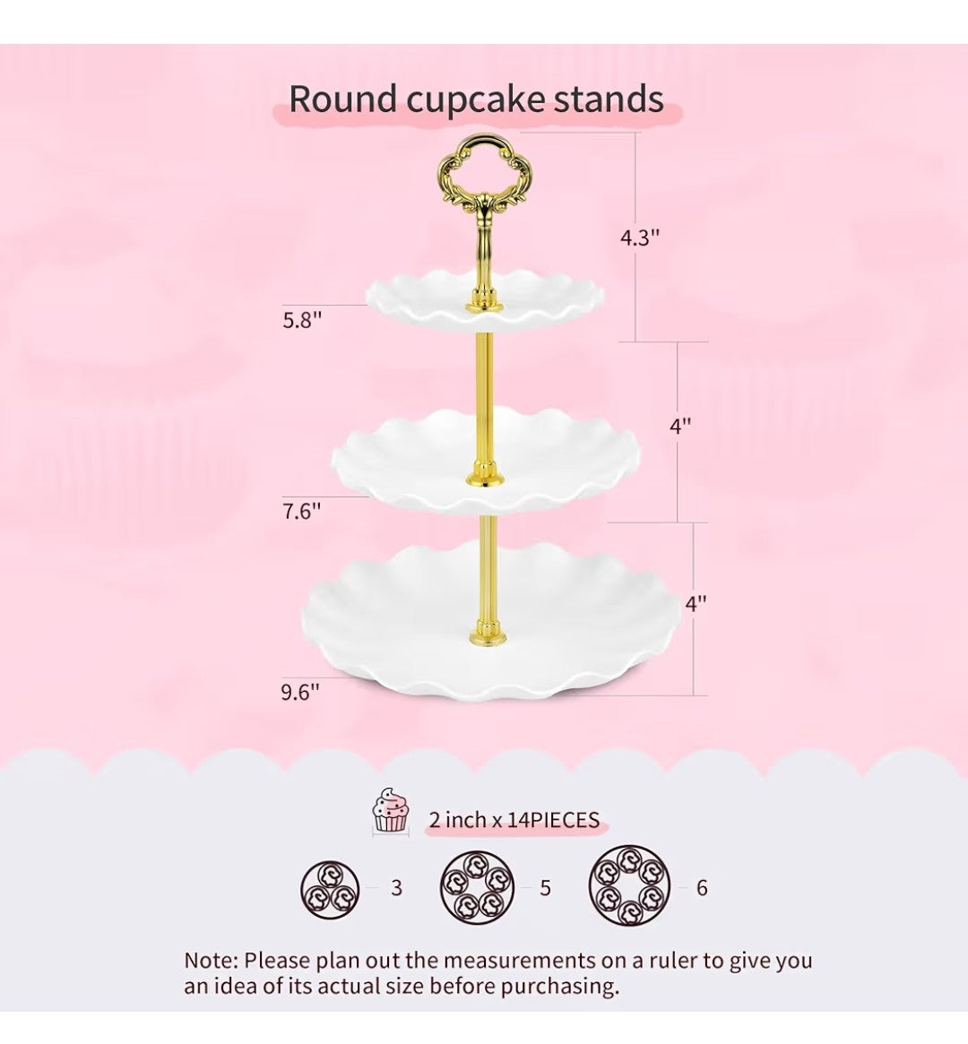 Serving Trays and Cupcake Stand Set