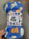 Soft Throw Blanket with Dogs, 50x60