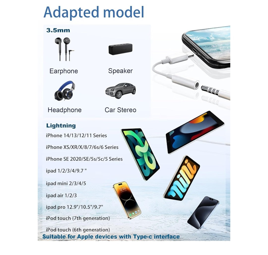 Fonestuff Lightning to Aux Audio Dongle (3 pack)