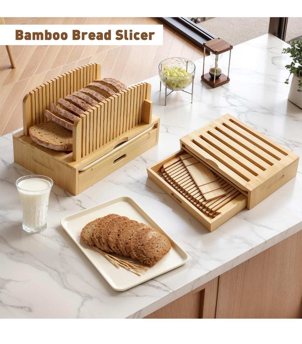 Bamboo Bread Slicer for Homemade Bread.