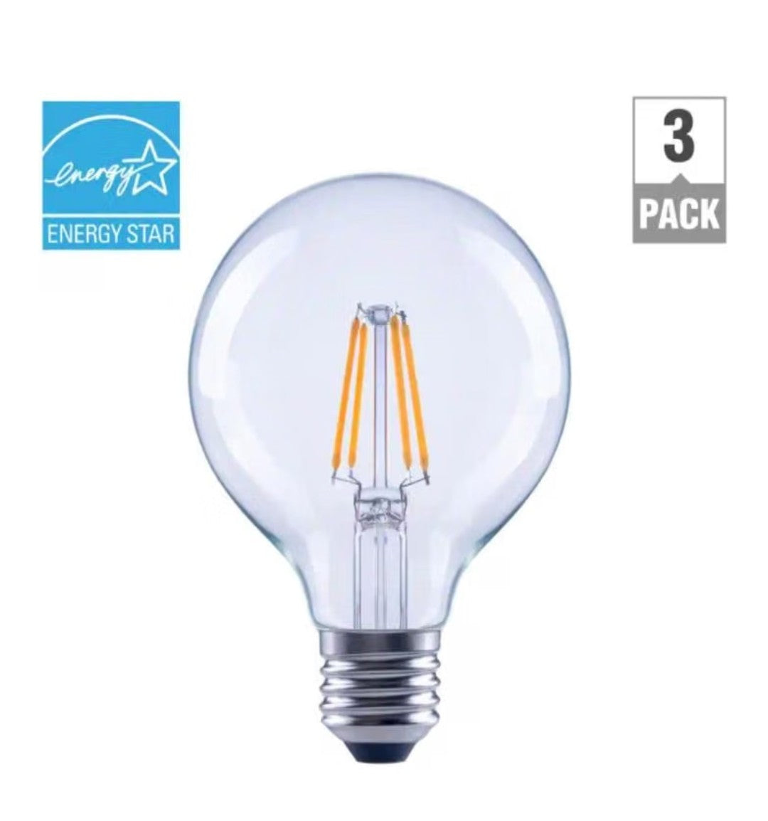 Ecosmart 40W G25 LED Edison Light Bulbs (3 pack)