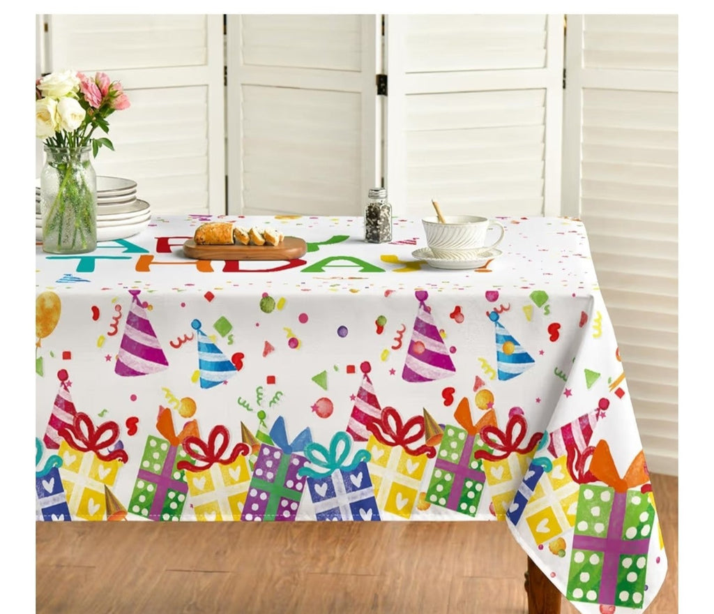Horaldaily Birthday Tablecloth 60x120 Inch Rectangular