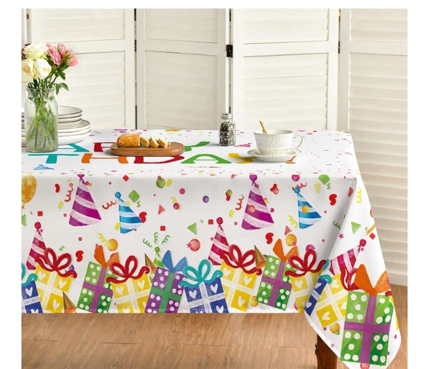 Horaldaily Birthday Tablecloth 60x120 Inch Rectangular