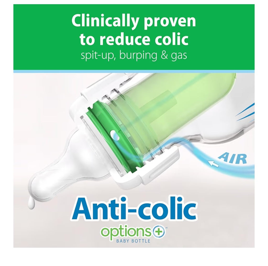 Dr. Brown's Anti-Colic Baby Bottles 8oz Narrow Glass