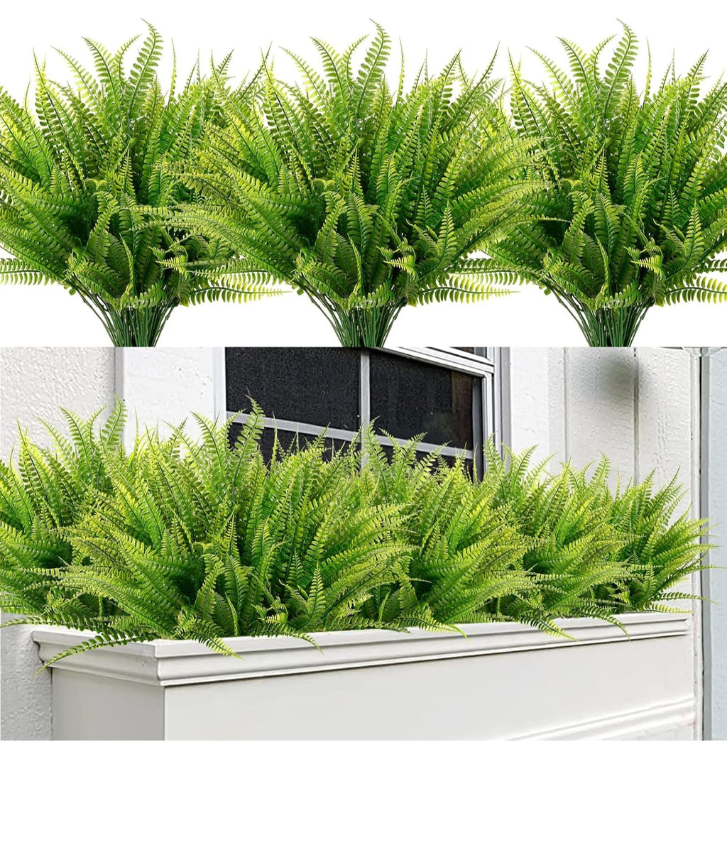 Sggvecsy 12 Bundles Artificial Boston Fern Plants.