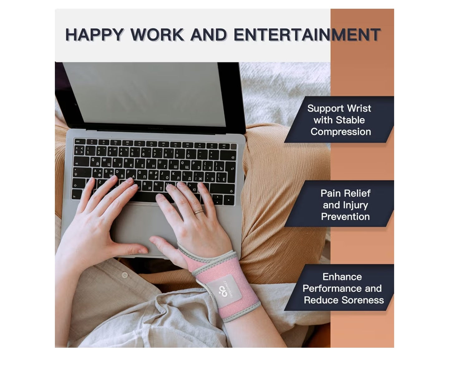 2 Pack Copper Wrist Brace Support.
