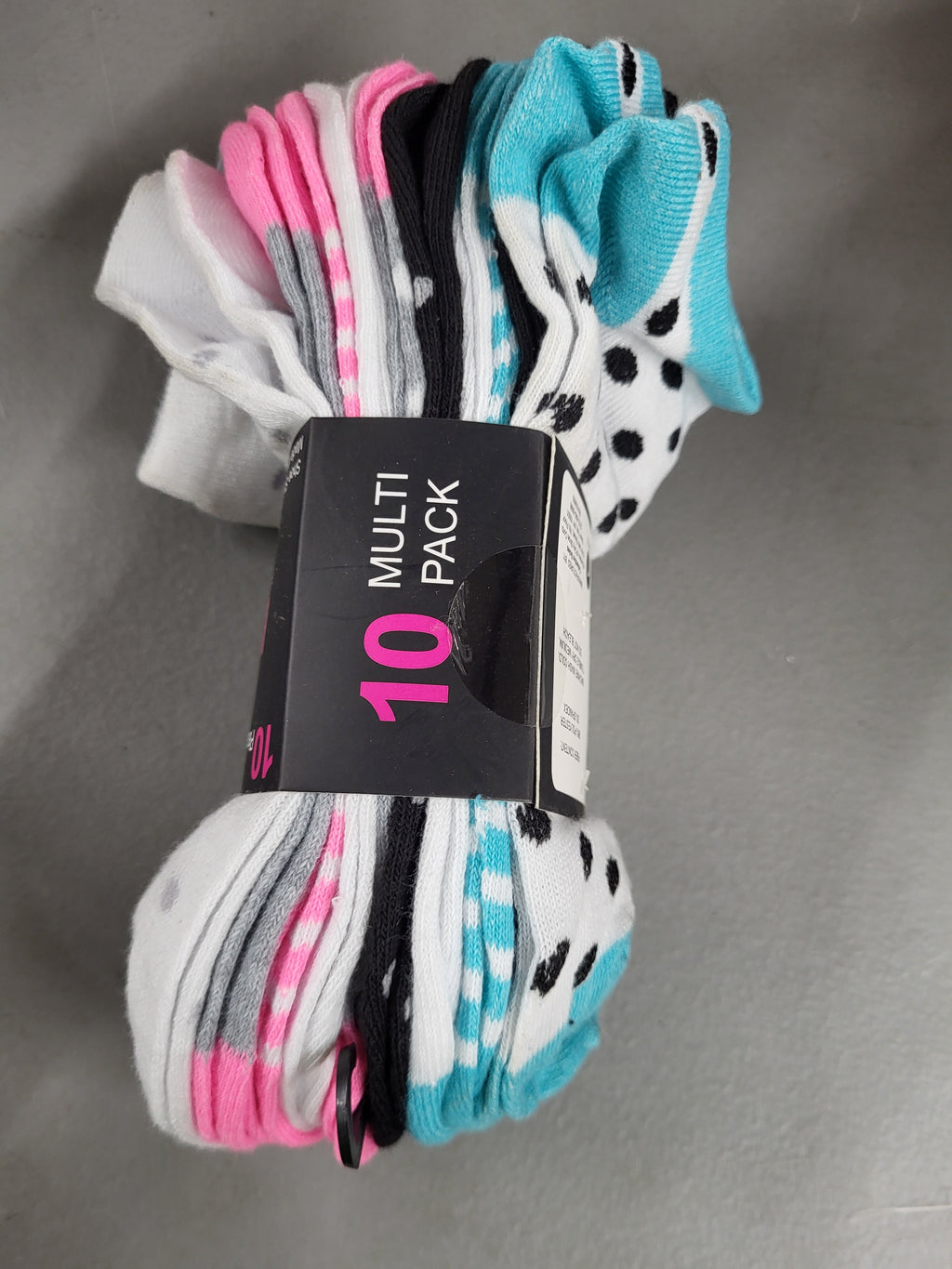 Ladies Low Cut Socks, 10 Pack (Shoe Size 4-10)