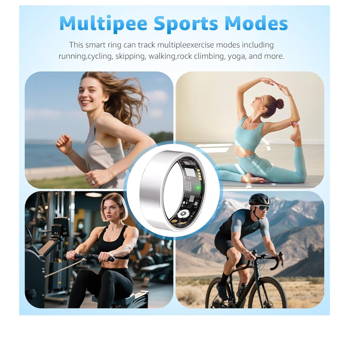 Smart Ring Health Tracker for Women & Men