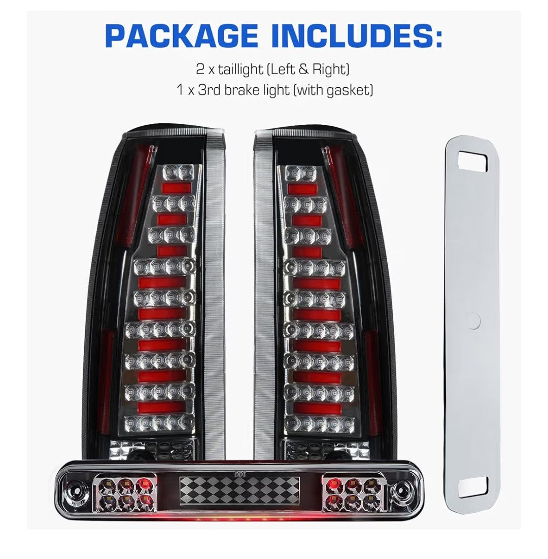 LED Tail Lights + 3rd Brake Light 1988-1999 Chevy/GMC 1500