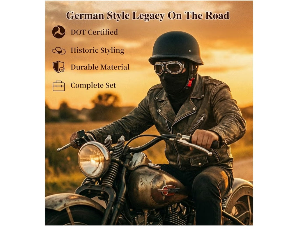Ziyogift German Style Motorcycle Helmet (Medium)