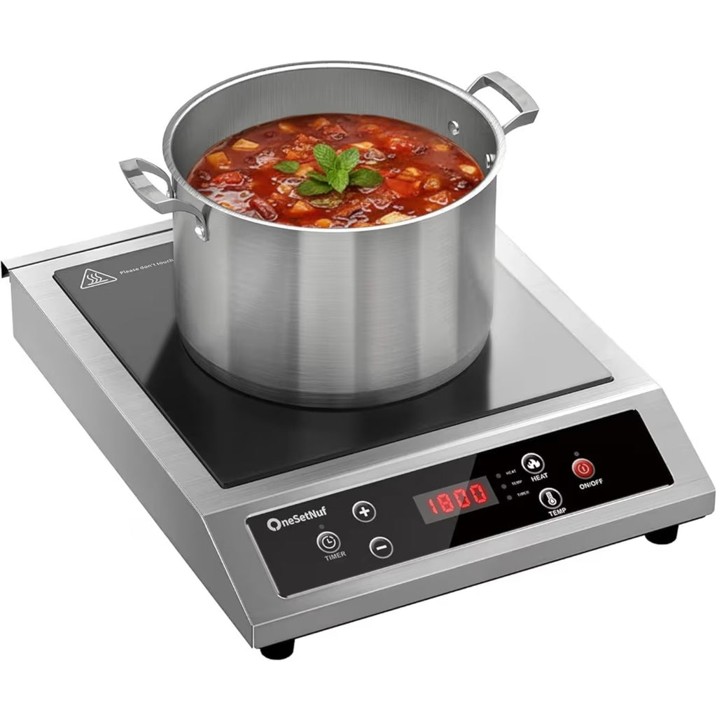 Stainless Steel Induction Cooktop, Professional-Grade.